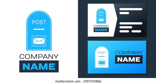 Logotype Mail box icon. Post box icon isolated on white background. Logo design template element. Vector.