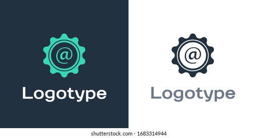 Logotipo Correo e icono de correo electrónico aislado en fondo blanco. Símbolo de sobres e-mail. Signo de mensaje de correo electrónico. Elemento de plantilla de diseño del logotipo. Ilustración vectorial