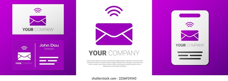Logotype Mail und E-Mail Symbol einzeln auf weißem Hintergrund. E-Mail mit Symbolen umschließen. E-Mail-Nachrichtenzeichen. Logo-Design-Element. Vektorgrafik