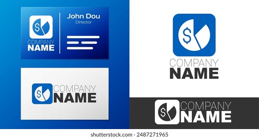 Logotype Market analysis icon isolated on white background. Report text file icon. Accounting sign. Audit, analysis, planning. Logo design template element. Vector