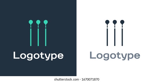 Logotype Matches icon isolated on white background. Logo design template element. Vector Illustration