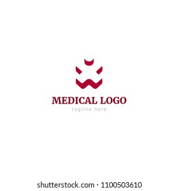 Logotype medical, logo vector for shop, store, center, hospital, Red Cross