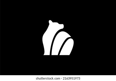 Logotype Minimalist Abstract Bear Design