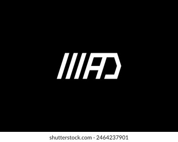 A logotype with minimalist concept that can be translated as MAD