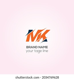 Logotype MK. Creative logo KM design