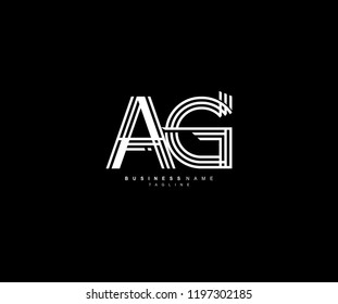 Logotype Monogram Text Typography Letter AG