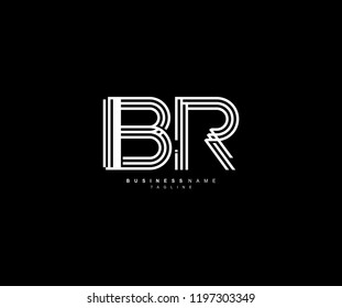 Logotype Monogram Text Typography Letter BR