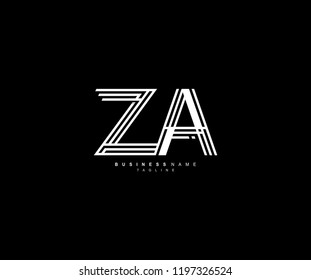 Logotype Monogram Text Typography Letter ZA