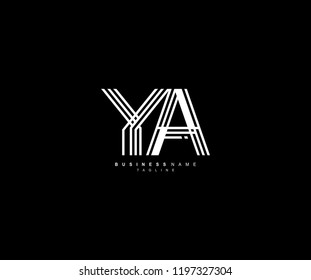 Logotype Monogram Text Typography Letter YA