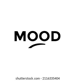 logotype mood with sad logo design, vector graphic symbol icon sign illustration
