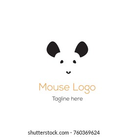 Logotype mouse head silhouette