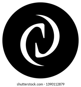 Logotype N Symbol in circle