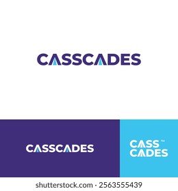 Logotype named Cascade with details on the letter A