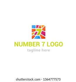 Logotype number 7, abstract, logo vector for company, business, shop, art gallery, mosaic