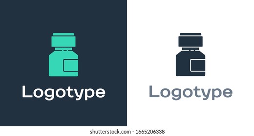 Logotipo Pintura, gouache o tinte icono aislado en fondo blanco. Elemento de plantilla de diseño del logotipo. Ilustración vectorial