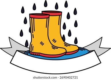 logotype of a pair of rain boots