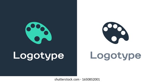 Icono de paleta de logotipo aislado en fondo blanco. Elemento de plantilla de diseño del logotipo.  Ilustración vectorial