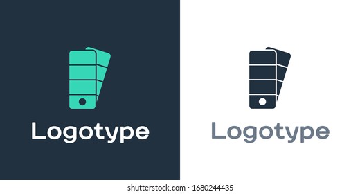 Logotype Palette icon isolated on white background. Logo design template element. Vector Illustration