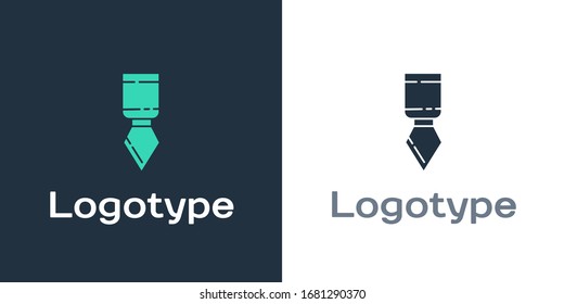 Icono de la navaja de paleta de logotipo aislado en fondo blanco. Elemento de plantilla de diseño del logotipo. Ilustración vectorial