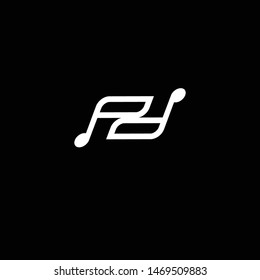 Logotype PD Music Template Simple Minimalist Cool Logo Vector
