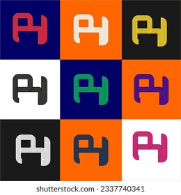 Logotype PH initials minimalist design icon vector template