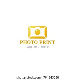 Logotype photo print, logo vector for shop, store, salon, we take pictures, printing of different formats