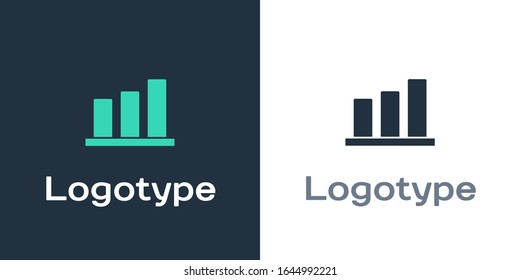 Logotype Pie chart infographic icon isolated on white background. Diagram chart sign. Logo design template element. Vector Illustration