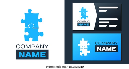Logotipo Pieza del icono del rompecabezas aislado en fondo blanco. Negocios, marketing, finanzas, plantilla, diseño, infografía, concepto de internet. Elemento de plantilla de diseño de logotipo. Vector.