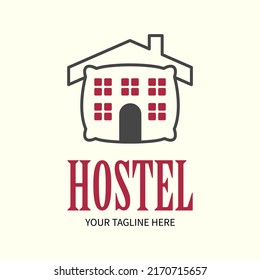 Logotype of pillow, pillowslip, pillowcase shop or store. Hostel or hotel sign. Comfort element.