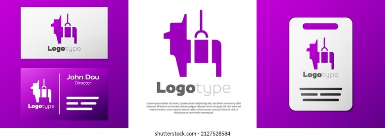 Icono de logotipo Pinata aislado en fondo blanco. Juguete de cumpleaños tradicional mexicano. Elemento de plantilla de diseño de logotipo. Vector