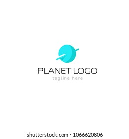 Logotype planet, logo vector travel company, astrology, geographic