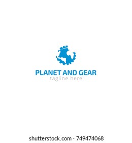 Logotype planet  for study of the planet, tourism, agency, ecological situation, news, sites, shop, repair, technic, store. Logo vector illustration