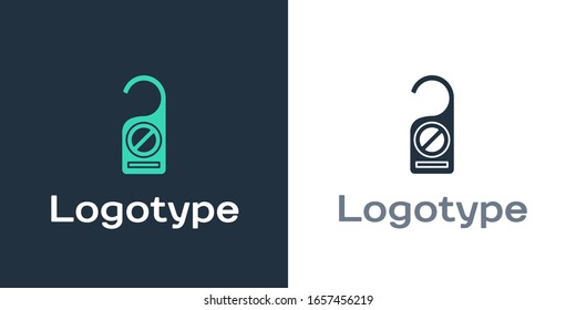 Logotype Please do not disturb icon isolated on white background. Hotel Door Hanger Tags. Logo design template element. Vector Illustration