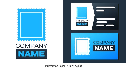 Icono de sello postal de logotipo aislado en fondo blanco. Elemento de plantilla de diseño de logotipo. Vector.
