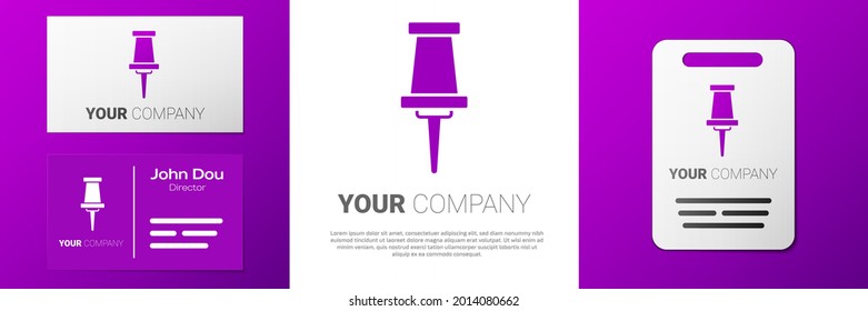 Logotipo Icono de empuje aislado en fondo blanco. Señal de miniaturas. Elemento de plantilla de diseño de logotipo. Vector