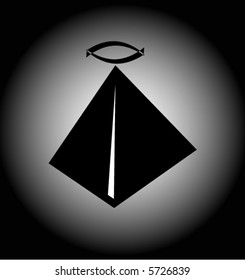 logotype with pyramid and eye