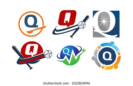 Logotype Q Modern Template Set