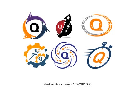 Logotype Q Modern Template Set