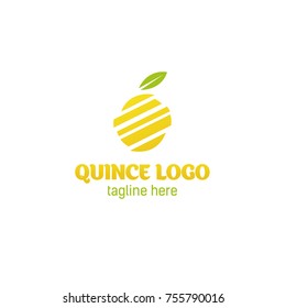 Logotype quince, mango for fruit shop, exotic goods, store. Logo vector illustration