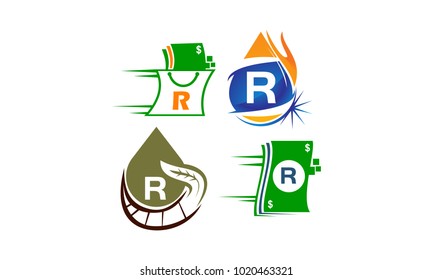 Logotype R Modern Template Set