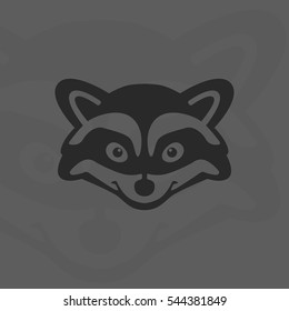 Logotype raccoon. Vector raccoon illustration. 