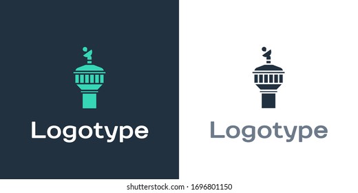 Logotype Radar Symbol einzeln auf weißem Hintergrund. Suchsystem. Satellitenzeichen. Logo-Design-Element. Vektorillustration-Illustration