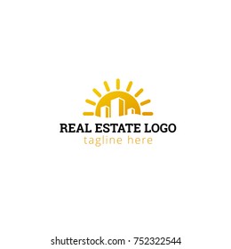 Logotype Real Estate For Realtor, Renting Out, Building Houses, Consultant, High-rise Buildings, Skyscrapers, Sale, Building Materials, Consultant, Home. Logo Vector Illustration