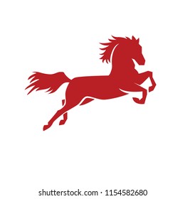 Logotype Red Horse jump