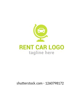 Logotype rent car, logo vector for shop, store, repair, mechanic, service