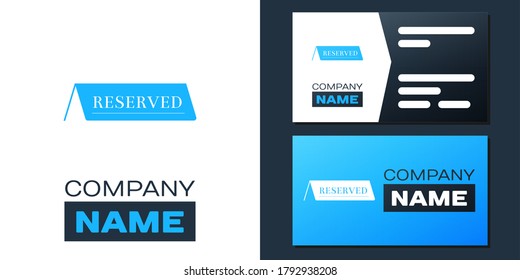 Icono de Logotipo Reservado aislado en fondo blanco. Elemento de plantilla de diseño de logotipo. Vector