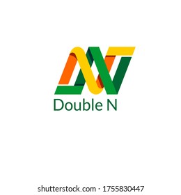 logotype ribbon letter N concept element, 