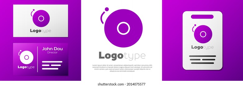 Logotype Ringing-Alarmglocke Symbol einzeln auf weißem Hintergrund. Alarmsymbol, Dienstglocke, Handzeichen, Benachrichtigungssymbol. Logo-Design-Element. Vektorgrafik