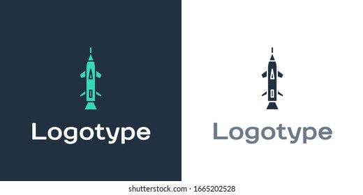 Icono del cohete Logotype aislado en fondo blanco. Elemento de plantilla de diseño del logotipo. Ilustración vectorial