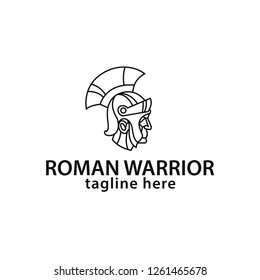 Logotype Roman helmet, logo vector for logistic, delivery, sports team, security’s